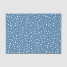 Blue & White Confetti Snow Dots Seidenpapier