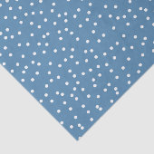 Blue & White Confetti Snow Dots Seidenpapier (Ausschnitt)
