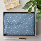 Blue & White Confetti Snow Dots Seidenpapier (Geschenk)