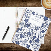 Blue & White Country Floral Planer