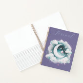 Blue & White Crescent Moon Celestial Boho Journal Notizblock (Innenseite)