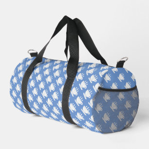 Blue White Cup Repeat Travel Duffel Bag Duffle Bag