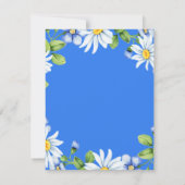 Blue White Daisy Bloral Wedding Save the Date (Rückseite)