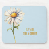 Blue White Daisy Blume Mousepad (Vorne)