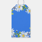 Blue White Daisy Floral 80. Geburtstag Vielen Dank Geschenkanhänger (Rückseite)