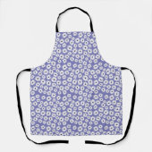Blue white daisy flower pattern schürze (Vorderseite)