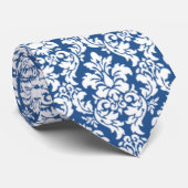 Blue & White Damask Krawatte (Gerollt)