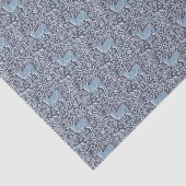 Blue White Deer Intricate Nature Weihnachtsmuster Seidenpapier (Ausschnitt)