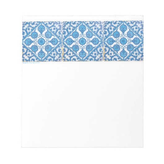 Blue White Delft Cornflower Art Notizblock (Vorderseite)