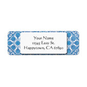 Blue White Delft Cornflower Custom Address Labels (Vorne)