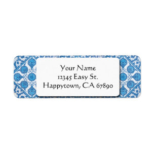Blue White Delft Cornflower Custom Address Labels