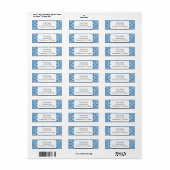 Blue White Delft Cornflower Custom Address Labels (Vorne)