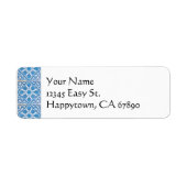 Blue White Delft Cornflower Custom Address Labels (Vorne)