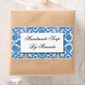 Blue White Delft Cornflower Custom Labels (Insitu)