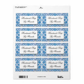 Blue White Delft Cornflower Custom Labels (Vorne)