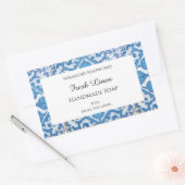 Blue White Delft Cornflower Editable Soap Stickers (Umschlag)