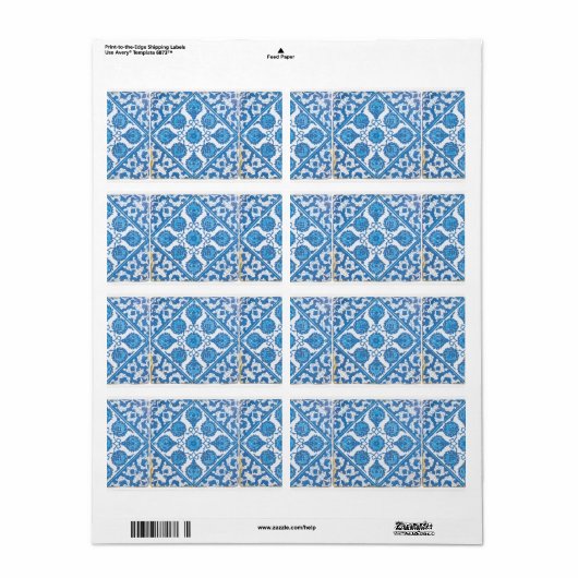 Blue White Delft Cornflower Labels (Vorne)