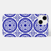 Blue White Delft Inspirierte Imitate Tile iPhone Case-Mate iPhone Hülle (Rückseite (Horizontal))