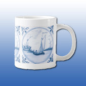 Blue White Delft Sailboat Jumbo-Tasse