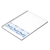 Blue White Delft Sailboat Notizblock (Linke Seite)