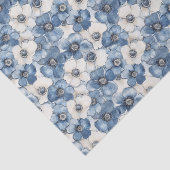 Blue White Denim Blume Brautparty Seidenpapier (Ausschnitt)