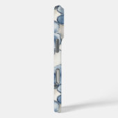 Blue White Denim Blume Case-Mate iPhone Hülle (Rückseite / Rechts)