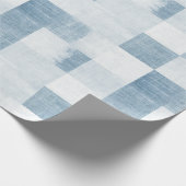 Blue White Denim Jean Birthday Geschenkpapier (Ecke)