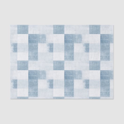 Blue White Denim Jean Birthday Seidenpapier (Vorderseite)