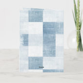 Blue White Denim Jean Heart Personalisierter Name Karte (Rückseite)