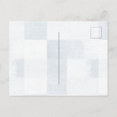 Blue White Denim Jean Heart Personalisierter Name Postkarte (Rückseite)