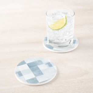 Blue White Denim Jean Stripes Getränkeuntersetzer