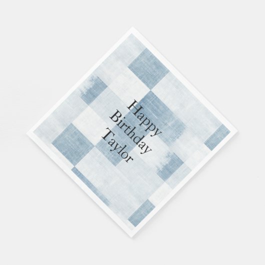 Blue White Denim Jean Stripes Serviette (Ecke)