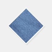 Blue White Denim Look Textur Serviette (Ecke)