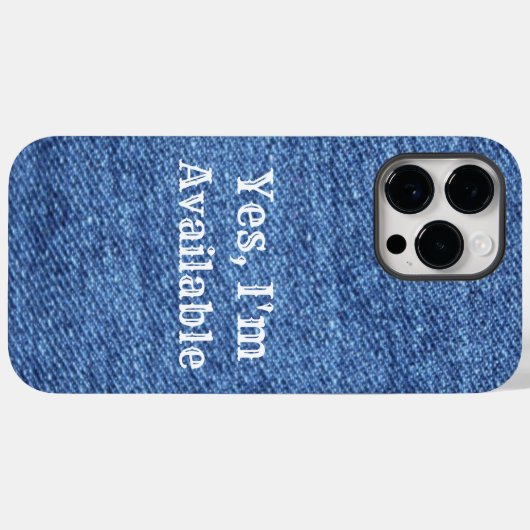 Blue White Denim Theme Wedding Case-Mate iPhone Hülle (Rückseite (Horizontal))