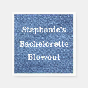 Blue White Denim Theme Wedding Serviette