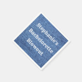 Blue White Denim Theme Wedding Serviette (Ecke)