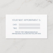 Blue White Dentist Beruflicher Zahnarztberuf Visitenkarte (Rückseite)