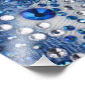 Blue & White Diamonds Blue Jean Muster Design Fotodruck (Ecke)