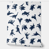 Blue White Dinosaur Baby Boy Kinderzimmer entferne Tapete (Abrollen)