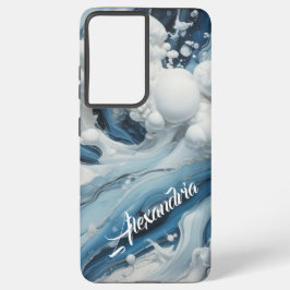 Blue White Disc Samsung Galaxy Hülle