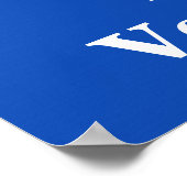 Blue White Donkey Wahl Demokrat Kandidat Poster (Ecke)