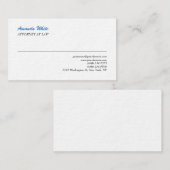 Blue White Elegante Schlicht Beruflich Minimalisti Visitenkarte (Vorne/Hinten)