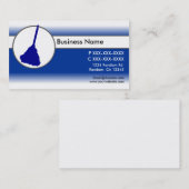 Blue White Faather Federduster-Visitenkarten Visitenkarte (Vorne/Hinten)