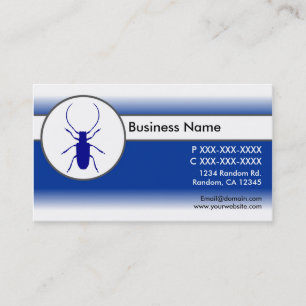 Blue White Faetle Bug Visicards Visitenkarte