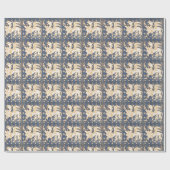 BLUE WHITE FANTASY GRIFFINS GESCHENKPAPIER (Flach)