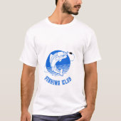 Blue White Fishing Club T - Shirt (Vorderseite)