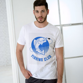 Blue White Fishing Club T - Shirt