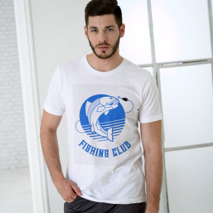 Blue White Fishing Club T - Shirt