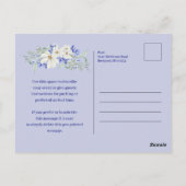 Blue White Floral Boho Arch 90. Geburtstagsparty Postkarte (Rückseite)