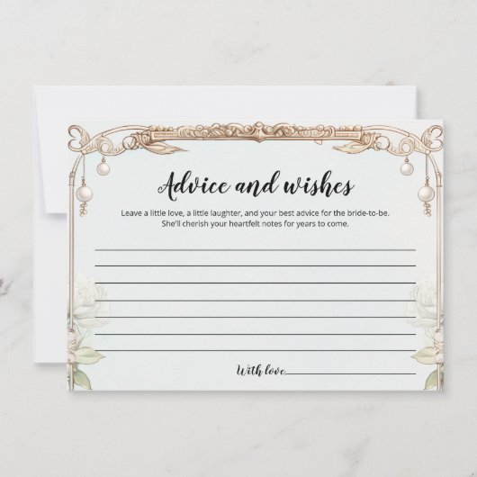 Blue White Floral Brautparty Beratung und Wünsche (Vorderseite)